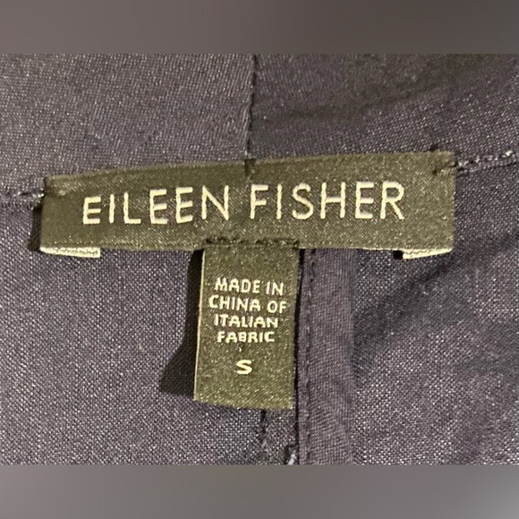 Eileen Fisher Linen Blend High Collar Peplum Jacket/Blazer - Picture 10 of 12